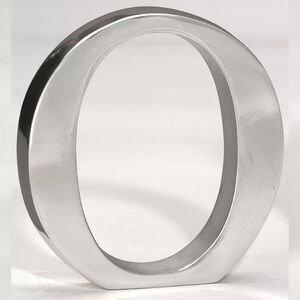 High Polished Aluminum Monogrammed Letter O